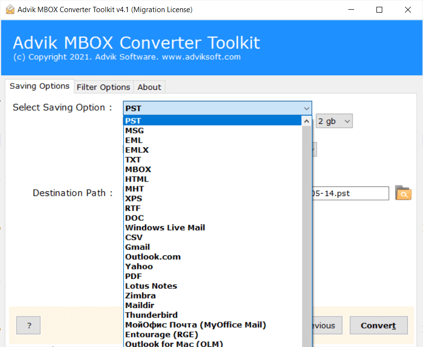 mbox file converter